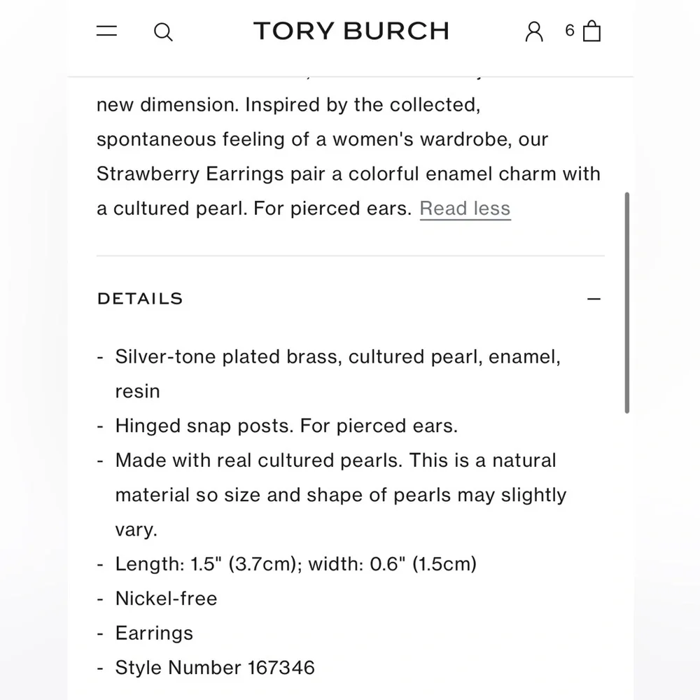 Tory Burch Strawberry Earrings